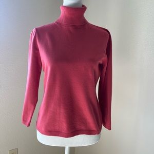 LOFT- 3/4 Sleeve Ribbed Turtleneck